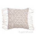 Housse de coussin corps en macramé